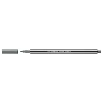 STABILO Pen 68 Metallic - argintiu - cerneală pe bază de apă - hexagonal - 1 bucată