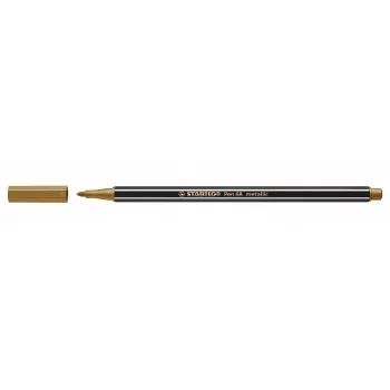 Cariocă cu vârf fibră STABILO Pen 68 Metallic, cupru, 1,4 mm, hexagonală, 1 buc.