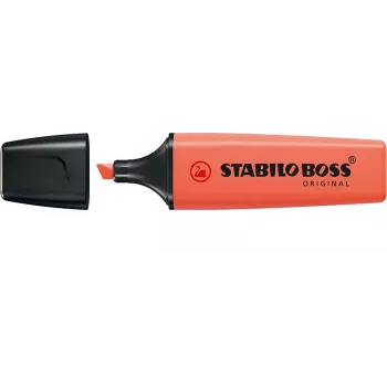 Textmarker STABILO Boss Original Pastel, roșu coral, 1 buc., vârf tip daltă, 2 mm / 5 mm