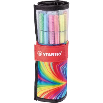 Set carioci cu vârf fibră STABILO Pen 68 ARTY, 25 buc., culori asortate