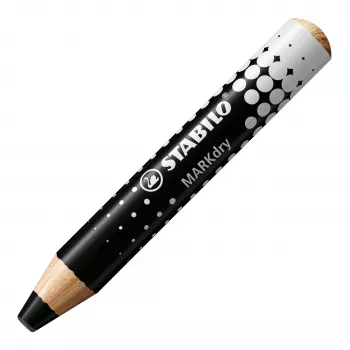 Marker uscat STABILO MARKdry pentru table albe, negru, set de 5