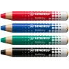 Marker uscat STABILO MARKdry pentru table albe, negru, set de 5