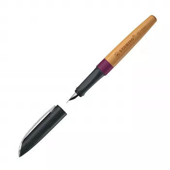 Stilou STABILO Grow, Plum Red / Cherry, peniță medie, neutru climatic
