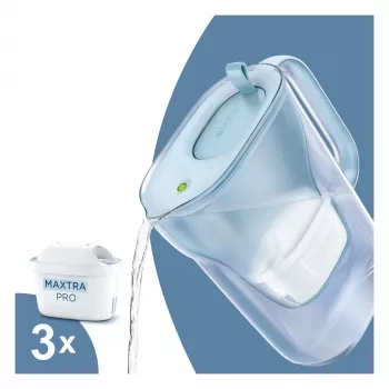 Caraffă filtrantă de apă BRITA Style Eco, Glacier Blue, cu 3 cartușe MAXTRA PRO All-in-1