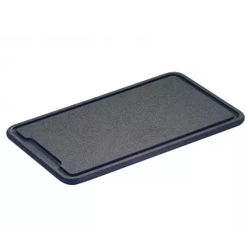 Platou de tăiat Zassenhaus din plastic, gri închis, 42x27x1,5 cm