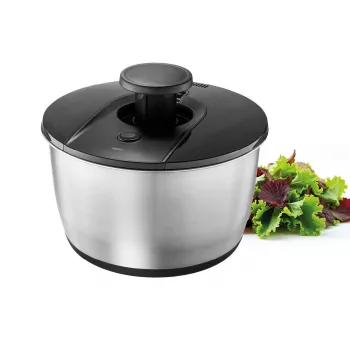Uscător de salată GEFU PUSH IT din oțel inoxidabil