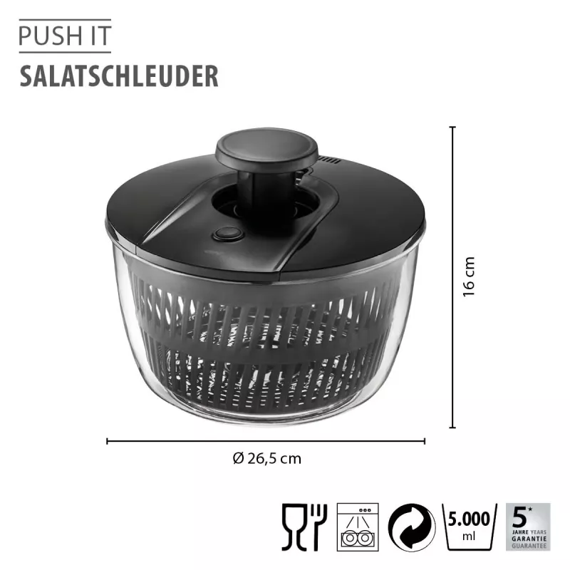 Uscător de salată GEFU PUSH IT