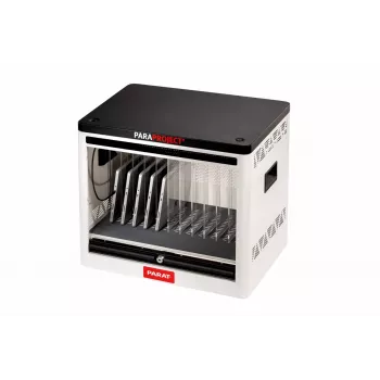 Cutie de depozitare pentru dispozitive PARAT PARAPROJECT Cube C12 - cu încuietoare - pentru 12 tablete/notebook-uri - oțel, plastic ABS - gri - dimensiune ecran până la 12 inch (30,5 cm)