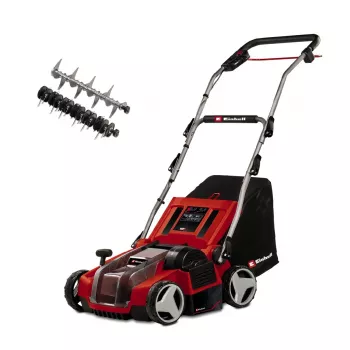Einhell GE-SA 36/35 Li-Solo Power X-Change Scarificator și aerator cu acumulator, 36V, lățime de lucru 350mm, fără acumulator și încărcător, cu cleme cu eliberare rapidă și reglare înălțime de tăiere (3420685)