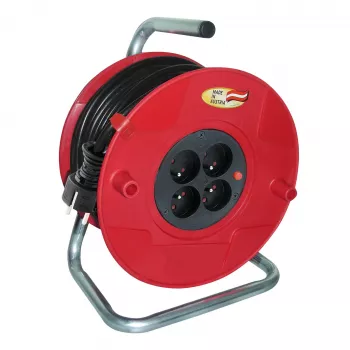 Tambur cu cablu AKYGA AK-CR-09 50m 4 prize IP44 Schuko