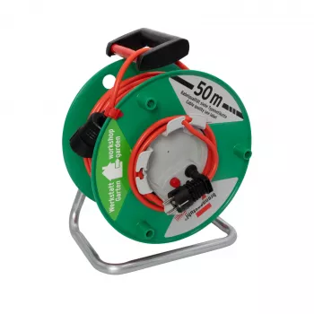 Tambur cu cablu prelungitor AKYGA AK-CR-04 50m 4 prize Schuko IP44 negru