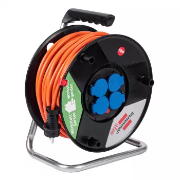 Tambur cu cablu prelungitor AKYGA AK-CR-06 50m IP44 4 prize Schuko negru