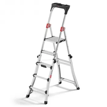 Scară din aluminiu Hailo Master TL100 3-5 trepte, capacitate 150 kg
