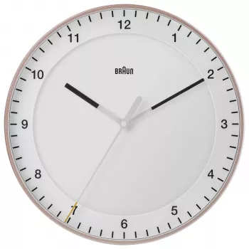 Braun BC17PW Ceas de perete cu cuarț analogic, 30 cm, roz/alb