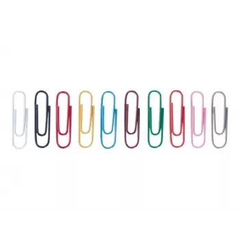 Agrafă de birou ALCO ALBERT 26 mm asortată, plastifiată, rotundă, 1000 bucăți