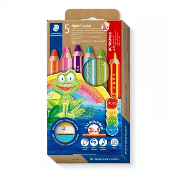 STAEDTLER Noris Junior 3-in-1 set creioane colorate pentru copii PEFC 140 C6P2