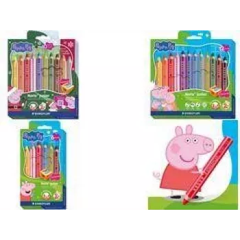 Creioane colorate STAEDTLER Noris Colour Peppa Pig, pachet de 12, 100% PEFC