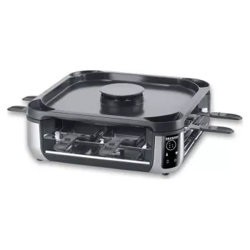 Grătar raclette SEVERIN RG 2379 SEVENTO, 1400 W, 8 persoane, negru/argintiu