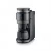 Cafetieră cu filtru SEVERIN cu râșniță integrată, 1000 W, 8 cești, carafă termică, negru/oțel inoxidabil