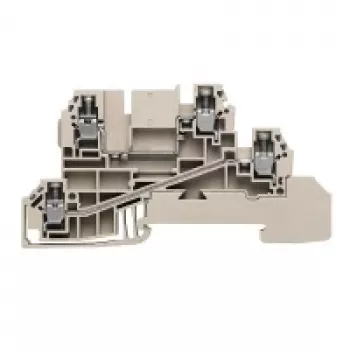 Bornă de trecere Weidmüller, 2,5 mm², 24 A, 800 V, bej, conexiune cu șurub, 50 bucăți