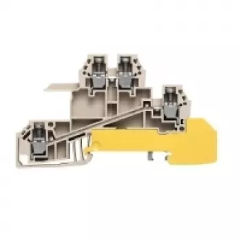Bornă de trecere Weidmüller, conexiune cu șurub, 2,5 mm², 800 V, 24 A, bej, 50 bucăți