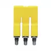 Conector transversal Weidmüller WQV 2.5/3, 3 poli, 2,5 mm², galben, poliamidă, UL94 V-0, 50 bucăți