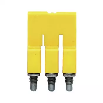 Conector transversal Weidmüller WQV 2.5/3, 3 poli, 2,5 mm², galben, poliamidă, UL94 V-0, 50 bucăți
