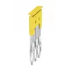 Conector transversal Weidmüller ZQV 2.5/3, 3 poli, galben, 60 bucăți
