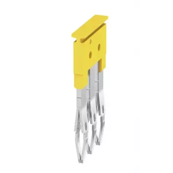 Conector transversal Weidmüller ZQV 2.5/3, 3 poli, galben, 60 bucăți