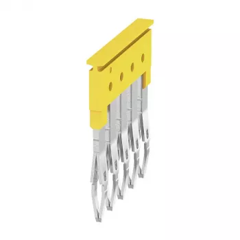Conector transversal Weidmüller ZQV 2.5/5, galben, 5 poli, 24 A, 800 V, 2,5 mm²