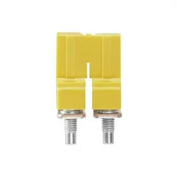 Conector transversal Weidmüller WQV 6/2, 2 poli, 6 mm², poliamidă, galben, UL 94 V-0, 50 bucăți