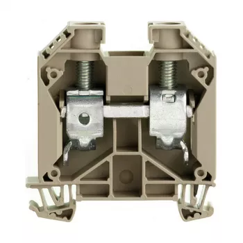 Bornă de rând cu conexiune cu șurub Weidmüller WDU 35, 35 mm², 1000 V, 125 A, bej închis