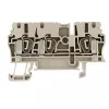 Bornă de trecere Weidmüller ZDU 2.5/3AN, conexiune cu clemă cu arc, 2,5 mm², bej, 100 bucăți