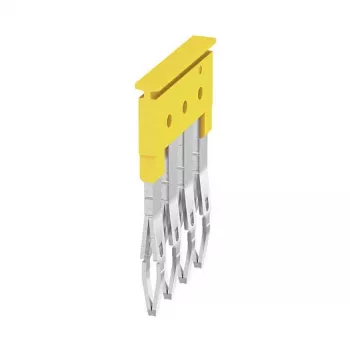 Conector transversal Weidmüller ZQV 2.5/4, 4 poli, 2,5 mm², galben, 60 bucăți