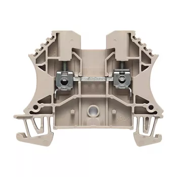 Bornă de trecere Weidmüller, seria W, 2,5 mm², 24 A, 800 V, bej, conexiune cu șurub, montaj pe șină DIN, 100 buc.