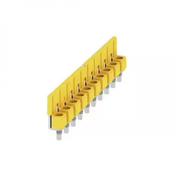 Conector transversal Weidmüller WQV 10/10, 10 poli, 10 mm², galben, poliamidă, 20 buc.