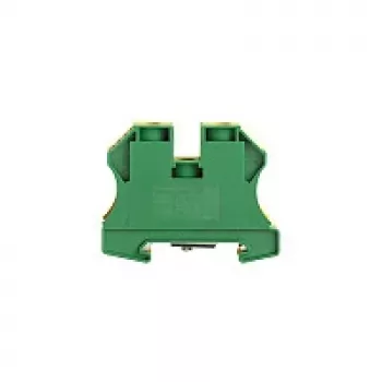 Bornă de împământare Weidmüller WPE 35N, 35 mm², conexiune cu șurub, verde/galben