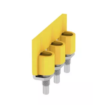 Conector transversal Weidmüller WQV 35N/3, 3 poli, pas 10 mm, galben, 20 buc.