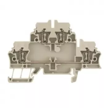 Weidmüller ZDK 2.5 bornă de trecere, conexiune cu clemă arc, 2,5 mm², bej, 50 bucăți