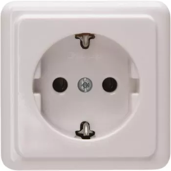 Priză Schuko Heinrich Kopp montaj aparent 1 modul 16A 250V alb arctic 101802000