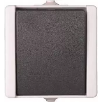 Comutator inversor Heinrich Kopp 540656002, montaj aparent, IP44, 10A, 250V, negru/alb, termoplast, design Paris