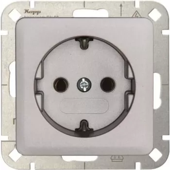 Priză Schuko Heinrich Kopp HK02 oțel inoxidabil 1 priză montaj îngropat 16A 250V