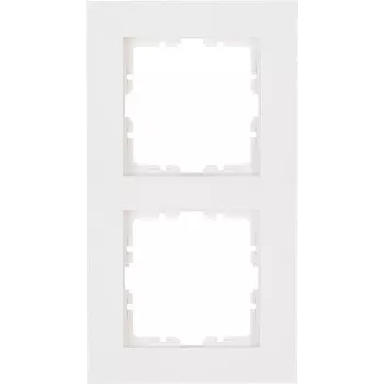 Ramă de acoperire HEINRICH KOPP 2 module HK07 PURE (157 x 86 x 9,5 mm | IP20 | fixare cu clemă) - Pure White (406929008)