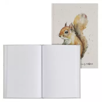 Caiet PAGNA Squirrel DIN A5 cu puncte bej copertă cartonată 128 de pagini