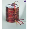 Panglică cadou C.E. Pattberg Raffia lucioasă roșu/auriu 3,0 mm x 50,0 m