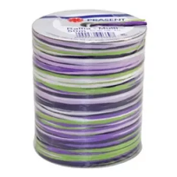 Panglică cadou C.E. PATTBERG Raffia mată violet/verde/alb 3,0 mm x 50,0 m