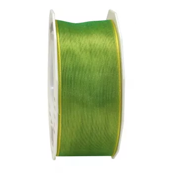 Panglică cadou C.E. PATTBERG Four Seasons satin mată lime 40 mm x 25 m