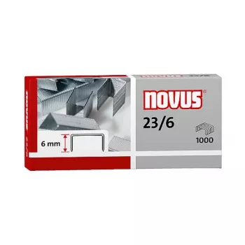 Novus Dahle 042-0039 Pachet de capse - 6 mm - 1000 capse din oțel inoxidabil - capacitate 30 de coli