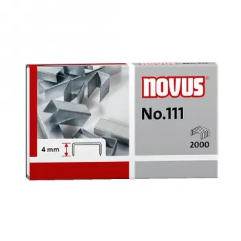 Novus No.111 Capse - 4 mm - 2000 bucăți - 15 coli - metal - gri