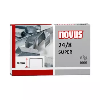 Novus Dahle Novus 24/8 SUPER Pachet de capse - 8 mm - 1000 capse - oțel inoxidabil